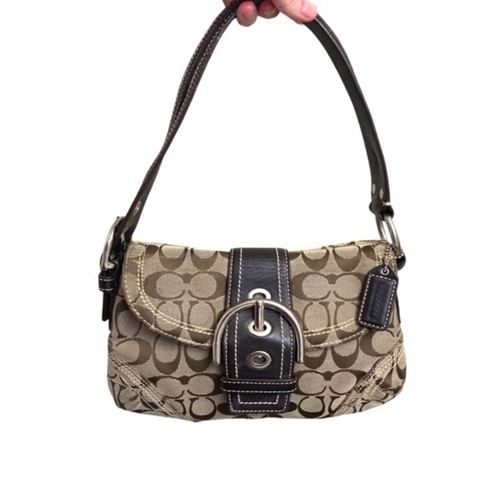 Coach | Bags | Coach Brown Khaki Signature C Soho Hobo Bag 602 Y2k